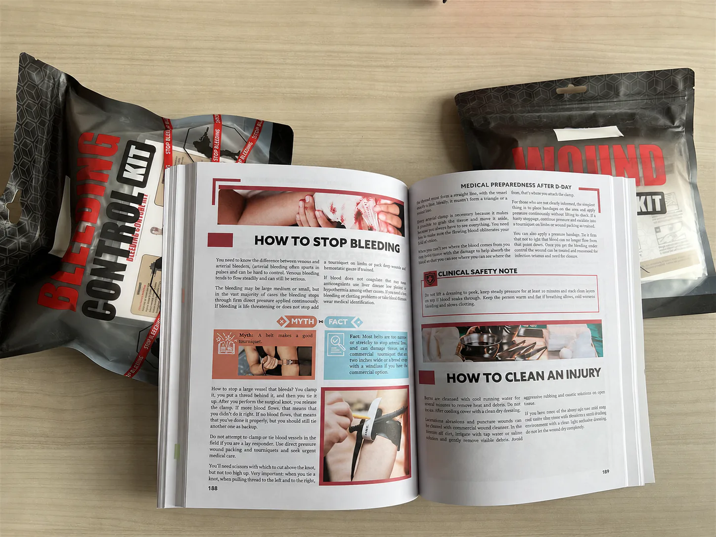 Bleeding control pages inside Survival MD