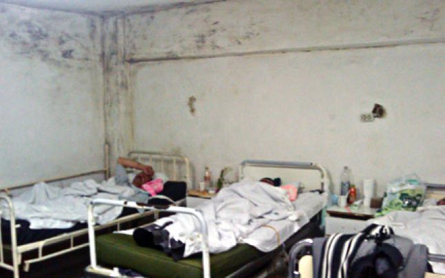 Hospital bed in Romania